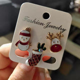 3pcs/set Merry Christmas Brooches Snowflake Tree Elk Socks Enamel Badge Small Brooch Women Fashion Party Jewelry  Xmas Gifts daiiibabyyy