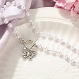 Fashion Butterfly Crystal Pearl Pendant Necklace Personality Clavicle Pearl Chain Necklace Trend Butterfly Collar Jewelry daiiibabyyy
