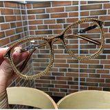 Myopia Hyperopia Women Sunglasses Vintage clear lens glasses ladies luxury rhinestone eyeglasses men optical Shades daiiibabyyy