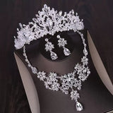 Bridal Jewelry Sets Rhinestone Crowns and Tiaras Necklace Sets for Women Wedding Jewelry Sets Bride Wedding Dubai Jewelry Set daiiibabyyy