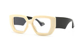 Vintage Square Big Frame Glasses Frame Fashion wood frame glasses Female Transparent Optical Green Eyeglasses daiiibabyyy
