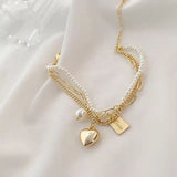 Elegant Natural Pearl Bow Gold Suit Detachable Bracelet For Woman New Korean Fashion Jewelry Lady Sweet Temperament Bracelet