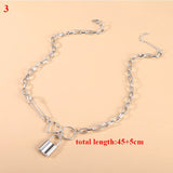 Harajuku Style Jewelry Punk Necklace Individual Clavicle Chain Women Collar Goth Statement Chain Necklace Aesthetic Jewellery daiiibabyyy