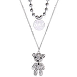 New Simple Bear Pendant For Women 2021 Exquisite Cute Double-Layer Fashion Trend Ins Necklace Jewelry Birthday Gift Party daiiibabyyy