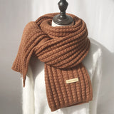 Winter  Fashion Female Millet Grain Solid Color Couple Student Shawl Warm Knitted Woolen Hat and Scarf Set Gorros Invierno Mujer daiiibabyyy