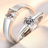 Classic Couple Rings For Men Women CZ Stone Trendy Wedding Lovers' Ring Jewelry Romantic Valentine's Day Present Ring Accessory daiiibabyyy