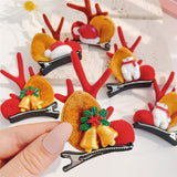 2021 New Christmas Antler Hair Clips For Women Girls Gift Cute Hair Accessories Party Festival Gifts Cartoon Santa Christmas Hat daiiibabyyy