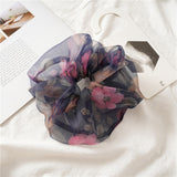 Daiiibabyyy New Net Yarn Hair Scrunchie Solid Color Hair Ties for Women Elastic Hair Ring Girl Ponytail Holder Smooth Hair Accessories