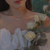 2022 New Simple Elegant Imitation Pearl Pendant Gold Choker Necklace For Woman Korean Fashion Jewelry Lady's Sexy Clavicle Chain daiiibabyyy