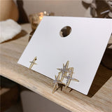 Dominated asymmetric crystal Star modelling earrings fashion Korean joker Women Stud Earrings 2022 New daiiibabyyy