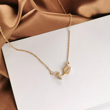 Necklace for Women Rose Jewelry Elegant Resin Crystal Women Jewelry Accessories Trend 2022 daiiibabyyy