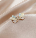 2021 New Trendy Long Butterfly Clip Earrings Ear Hook Pearl Ear Clips Without Pierced Ears Chain Earrings Women Girls Jewelry daiiibabyyy