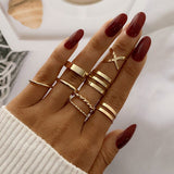 2021 New Retro Star Moon Ring Set Ring For Women European And American Female Joint Ring Ins Fashion Popular Gift Banquet daiiibabyyy
