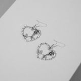 Lost Lady New Fashion Heart-Shaped Rose Flower Ladies Earrings With Alloy Earrings Jewelry Wholesale Direct Sales daiiibabyyy