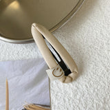 Vintage PU Leather Hair Clips for Women Girls Fashion Geometric Barrettes Headwear Elastic Hair Band Hairpins Hair Accessories daiiibabyyy