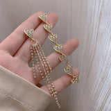 Alloy Earrings for Women Fashion Long retro Tassel Jewelry Pearl Earrings Jewelry accessories Wholesale daiiibabyyy