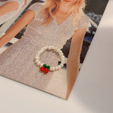 Fashion Korean Imitation Pearl Beaded Index Finger Rings For Women Girls Simple Elasticity Knuckle Rings Party Jewelry mujer daiiibabyyy