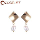 Popular Gold Square Earrings Jewelry Dangle Pendientes orecchini brincos Pendientes for Women aretes de mujer modernos Wholesale daiiibabyyy