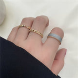 2021 New Gothic Style Three Piece Opening Rings For Woman European and American Wedding Fashion Jewelry Party Sexy Ring sets daiiibabyyy