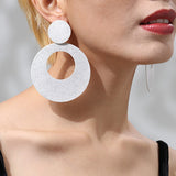 Silver Color Earrings for Women Big Large Chunky Women Earring Original Trendy Jewelry Wholesale Dangle Pendientes brincos 2021 daiiibabyyy