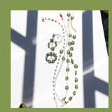 Fresh new Avocado Green Flower Bracelet for Spring 2022, Korean Fashion Woman for Bracelet, Colorful Beaded Flower Jewelry Gift daiiibabyyy