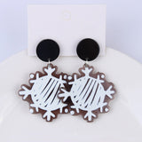 Cute Christmas Acrylic Earrings For Women Cartoon Christmas Tree Bell Snowflake Drop Earrings Trendy Jewelry Xmas Festive Gift daiiibabyyy