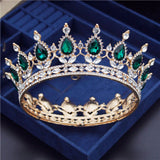 Daiiibabyyy Vintage Baroque Bridal Crown Princess Headband Luxury Bride Wedding Dress Hair Accessories Black Diadem Tiara Hair Jewelry