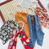 2022  Pearl Elastic Rubber Bands For Girl Bow Print Fashion Hair Accessories Hair Ties 2021 New Korea Women Hair Ropes 28 Style daiiibabyyy