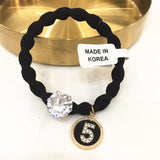 Hair accessories female fashion style pearl rhinestone hair band elastic hair rope No. 5 girl exquisite high elastic hair rope daiiibabyyy