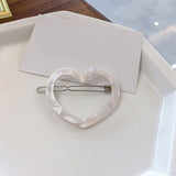 Fashion Hair Accessories Geometric Frog Clip Love Heart Shape Hair Clip Acetate Barrette Acrylic Leopard Tortoiseshell Hairpins daiiibabyyy