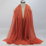 wholesale price 70*180cm women muslim crinkle hijab scarf femme musulman soft cotton headscarf islamic hijab shawls and wraps daiiibabyyy