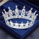 Daiiibabyyy Vintage Baroque Bridal Crown Princess Headband Luxury Bride Wedding Dress Hair Accessories Black Diadem Tiara Hair Jewelry