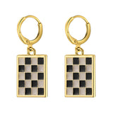 17KM Trendy Geometric Checkerboard Ball Shape Earrings For Women Fashion Colorful Lattice Drop Earrings 2022 Trend Jewelry daiiibabyyy