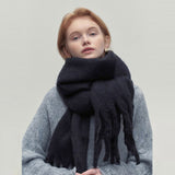 230X45CM Comes with A Warm Atmosphere Scarves Winter Solid Color Cashmere Natural Scarves Women Soft Waxy Warm Long Scarves daiiibabyyy