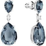 Elegant Fashion Silver Color Drop-shaped Zircon Dangle Earrings for Women Bride Engagement Wedding Jewelry daiiibabyyy
