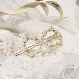 Hair Clips for Women Fashionable Light Luxury Geometric Hairpin Pearl Shape Simple Accessories for Women Jewelry Wholesale daiiibabyyy