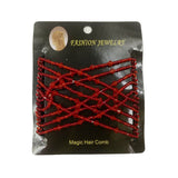 Daiiibabyyy Fashion Hair Combs Ladies Party Hair Styling Magic Hair Double Slide Stretchy Clip Headwear Hair Accessories Jewelry (6 Colors)