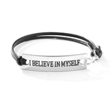 2021 New Engraved Leather Bracelet For Men Black Color customize Stainless Steel Bracelets For Women Men ID Bracelet Gift Party daiiibabyyy