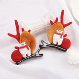 2021 New Christmas Antler Hair Clips For Women Girls Gift Cute Hair Accessories Party Festival Gifts Cartoon Santa Christmas Hat daiiibabyyy