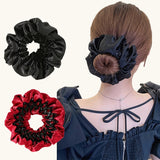 Daiiibabyyy Women Hair Bun Stain Scrunchies Hair Claw Horsetail Buckle Hair Clip Bird Nest Expanding Female Ponytail Holder Hair Accessories