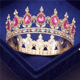 Daiiibabyyy Purple Crown Metal Circle Diadem Girls Birthday Party Diadem Queen Tiaras Wedding Hair Jewelry Bridal Headdress