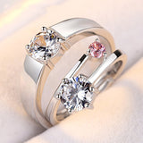 Classic Couple Rings For Men Women CZ Stone Trendy Wedding Lovers' Ring Jewelry Romantic Valentine's Day Present Ring Accessory daiiibabyyy