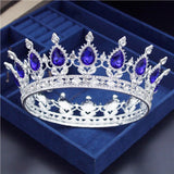 Daiiibabyyy Vintage Baroque Bridal Crown Princess Headband Luxury Bride Wedding Dress Hair Accessories Black Diadem Tiara Hair Jewelry
