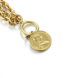 AENSOA Fashion Gold Color King Head Coin Pendant Multilayer Metal Chain Bracelets Set for Women Charm Wedding Party Jewelry Gift daiiibabyyy