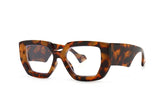 Vintage Square Big Frame Glasses Frame Fashion wood frame glasses Female Transparent Optical Green Eyeglasses daiiibabyyy