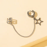 Lost Lady New Fashion Diamond Chain Hoop Earrings With The Same Personality Ladies Earrings Jewelry Wholesale Direct Sales daiiibabyyy