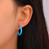 6pcs New Earrings for Women  Korea Macaron Geometric C-shaped Hoop Earrings Retro for Women Girls Party Travel Jewelry Gifts daiiibabyyy