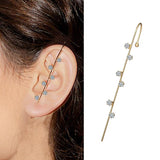 17KM Trendy Cubic Zirconia Butterfly Ear Wrap Crawler Crystal Stud Earrings For Woman Hook Earrings Climber Earring Jewelry daiiibabyyy