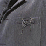 Fashion Pin Metal Tassel Brooch Cool Girl Chain Bullet Silver Color for Women Cloth Accessories  Brooch Jewelry Simple Broche daiiibabyyy