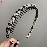2021 Korean Style Toothed Headband Exquisite Fashionable Leopard Print Hair Hoop Non-slip Head Hoop Female Hair Accessories daiiibabyyy
